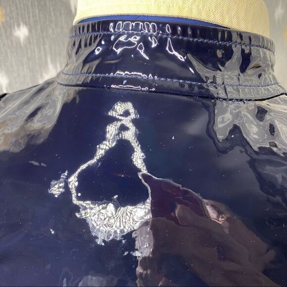 Ralph Lauren Midnight Blue Patent Leather Calfskin Moto Jacket - Picture 8 of 16